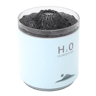 Imagem de Difusor de Aromaterapia de Vulcão de Grande Capacidade - Colorido Mystical/Fantasy Atmosfera Night Light, Umidificador e Difusor de óleo Essencial para Casa e Escritório (Branco) (Róseo) (Azul)