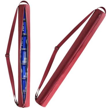 Imagem de NATURAL STYLE Manga de cerveja para bolsa de golfe, capa térmica para 7 latas, acessórios para bebidas de cerveja, cooler para a maioria dos estilos e tipos de bolsas de golfe (vermelha)