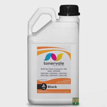 Imagem de Toner Refil + 6 Chip Toner TankFull Para Lexmark MS610de MS610dn MS410dn MS310dn MS312dn MS315dn - 504H - 50F4H00 1kg