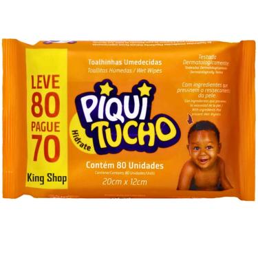 Imagem de Lenço Umedecido Piquitucho Toalha Hidrate Bebe Fralda c/ 80