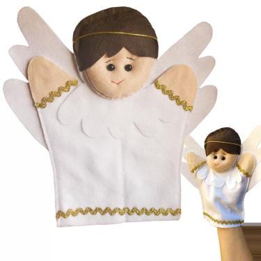 Imagem de Fantoche Bíblico Anjo Feltro Lindo