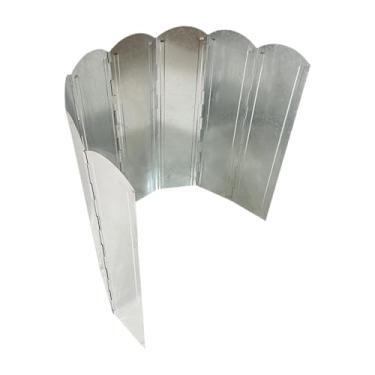 Imagem de Vaveren Windscreen do fogão de acampamento, fogão dobrável para o fogão do fogão a vento do fogão para churrasqueiras para churrasqueiras, churrasco de, 120cmx30cm