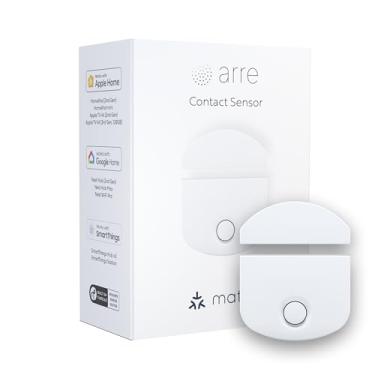 Imagem de arre Sensor De Contato Com Suporte Para Matéria E Fio, Controle Acessórios Casa Inteligente, Funciona Apple Home / Google Samsung Smartthings Alexa, Porta Garagem