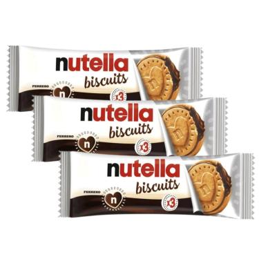 Imagem de Biscoito Nutella Biscuits Creme De Avelã Ferrero Importado - 3 Unid