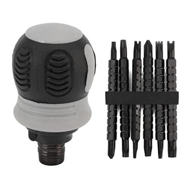 Imagem de Mini Ratchet Screwdriver Bit Set Telescópica Labor Saving Screwdriver Handle com 6pcs Dual Purpose Batch Head Bits para Instalação de Fechaduras de Porta Estantes Equipamentos