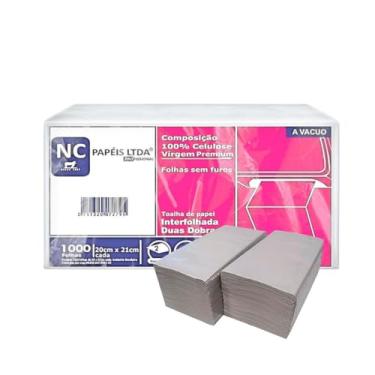 Imagem de Toalha Interfolha Premium 20x21cm 1000 Unidades 100% Celulose