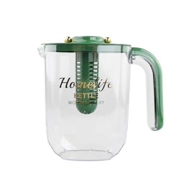 Imagem de Ioensy Water Pitcher Water Jug Dunes versáteis Sirvware Fria Drink Contêiner com tampa e alça para jantar Picnic Fishing Summer, Verde