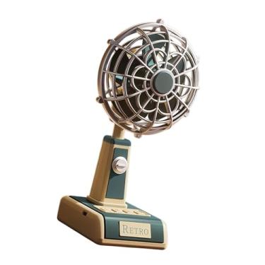 Imagem de XLWLLNJ Fã de mesa Presentes poderosos Quiet 3 Velocidade ajustável Versátil pequeno ventilador de resfriamento portátil para carro de escritório carro casa, Verde