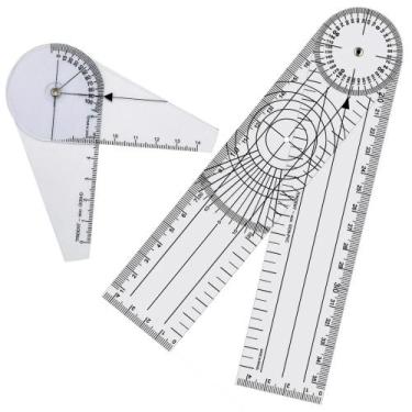 Imagem de Kit Fisioterapia Goniometro Grande Goniometro Pequeno Pvc - Love Saude