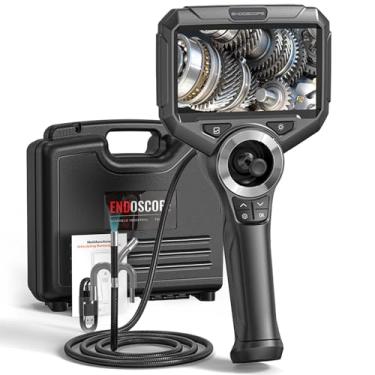 Imagem de Boroscópio S50, endoscópio articulado de 720° com luz, câmera de inspeção de tubo de cobra de 6 mm, tela IPS 1920 x 1080p HD, cartão TF de 32 GB, endoscópio para inspeção automotiva e aeronáutica