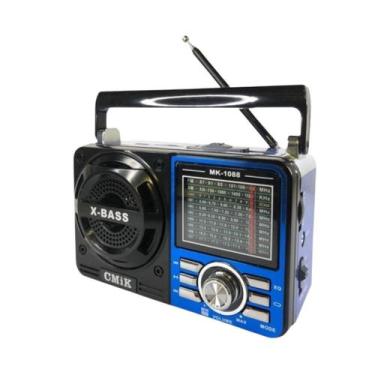 Imagem de Rádio Vintage Retro Com Usb 1088 Azul- Booglee