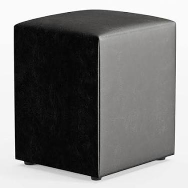 Imagem de Puff Banqueta Cubo em Couro Sintético Quadrado Decorativo - Banco Otomano Multiuso para Sala/Quarto | Assento Confortável 34x34cm, Fácil de Limpar e Resistente (Cores Modernas)