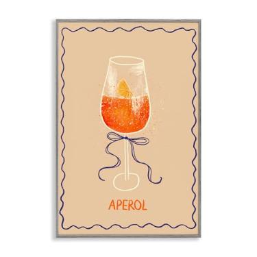 Imagem de Stupell Industries Aperol com fita cinza emoldurado Giclee Art Design por Florentina Dolci, 20 x 30