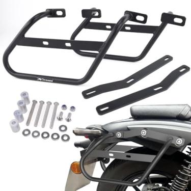 Imagem de Xitomer Bagageiro compatível com 2025 Eliminator 500 2024 Eliminator 450 Pannier Racks de suporte de alforje de motocicleta Suporte lateral
