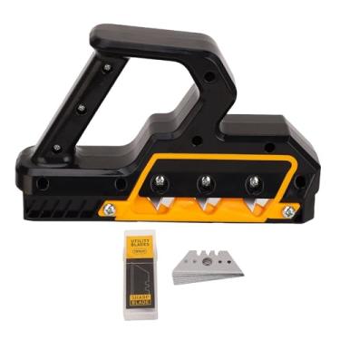 Imagem de Planeador de Placa de Gesso Lâmina de 60 Graus, Plaina de Mão Rápida Com 10 Lâminas para Projetos de Madeira, Bordas de Drywall Acabamento Suave Em Diversas Superfícies