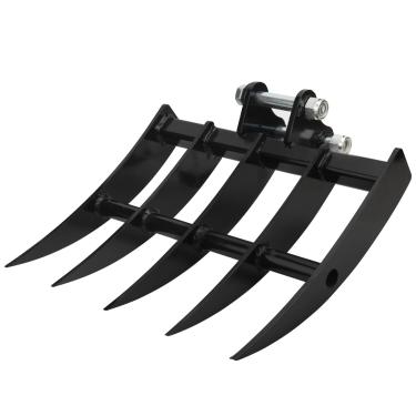 Imagem de sconfid Acessório Para Miniescavadeira, Retroescavadeira De Metal Resistente 25 Mm Escavadeiras 1T-2T, Inclinação Hidráulica E Remoção Solo/Cascalho/Detritos, Acessórios Garras