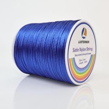 Imagem de LUSTEMBER Fio De Nylon Acetinado 330 Pés, 1 Mm, Macio E Sedoso, Durável Para Fabricação Joias, Pulseiras, Miçangas, Colares, Macramê, Kumihimo, Rabo Rato Artesanato Com Nó Chinês