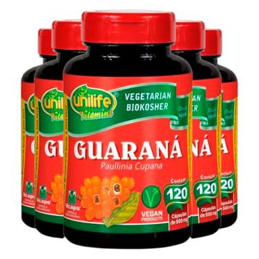 Imagem de Kit 5 Guaraná Unilife 120 Cápsulas
