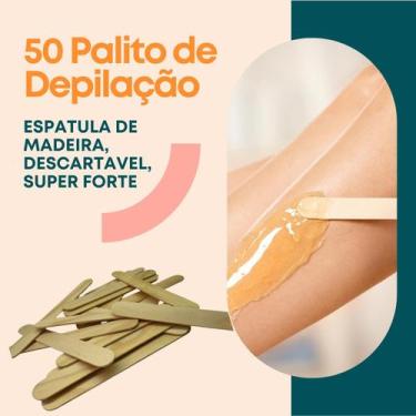 Imagem de Espatulas depilação com 50 unidades, descartavel, super forte, lisinho