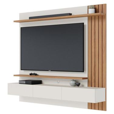 Imagem de Home Suspenso Juriti 1.8 Ripado Off White Matte-freijó Para Tv Até 70? - Colibri Off White Matte-freijó