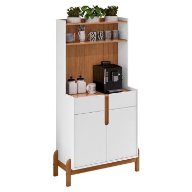 Imagem de Aparador Cantinho Do Café Lizz 2 Portas E 2 Gavetas Branco-cedro - Casa D Branco-cedro