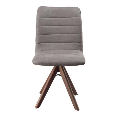 Imagem de Cadeira Giratória com Assento Estofado e Base em Madeira Maciça – Chanel Exclusiva