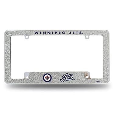 Imagem de Rico Industries NHL Winnipeg Jets Chrome All Over Automotive Bling Moldura de placa de licença 30,48 cm x 15,24 cm Cromado em toda a parte automotiva Bling Design de moldura para carro/caminhão/sUV