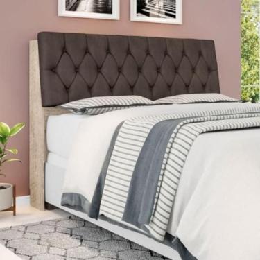 Imagem de Cabeceira Box Queen Isis Amarula Com Capitonê Marrom