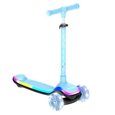 Imagem de Hover-1 Chroma Scooter dobrável para crianças com luzes multicoloridas, rodas dianteiras de 7,6 cm, freio de pé traseiro e capacidade de peso de 50 kg
