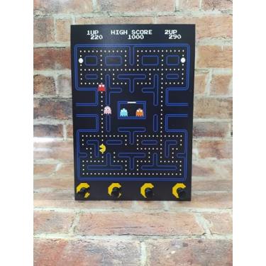 Imagem de Organizador para casa, Pac man, game retrô, porta chaves, quadrinho, decoração gamer