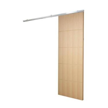 Imagem de Porta De Correr P- Verniz Frisada Kit Alumínio F03 - 210x110 - Vanin