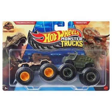 Imagem de Carrinho HOT Wheels Monster TRUCK T-REX X Triceraptor Mattel FYJ64