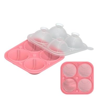 Imagem de Formas De Para Congelador,Fabricante De Bolas De De Uísque Com Tema De Beisebol Reutilizável | Formas Divertidas De Esferas Grandes Com Molde De Liberação Fácil Para Arrefecimento Artesanal De Brandy
