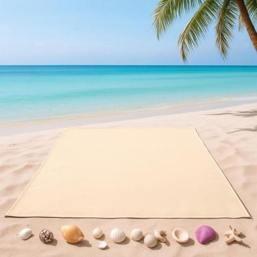 Imagem de Esteira de Praia Tamanho Casal Impermeável Térmica 135x135cm Grande - 