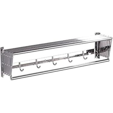 Imagem de Estendis Extensíveis De Parede 40-70 Cm Cabide De Roupa De Aço Inoxidável Airer De Roupas Secador Toalheiros Varanda Banheiro Jardim, Silver, 50cm/19.7in