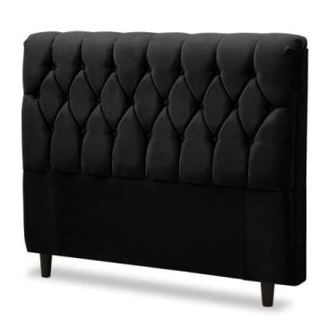 Imagem de Cabeceira Cama Box Istambul Casal 145cmx126cm Suede - MOVALE