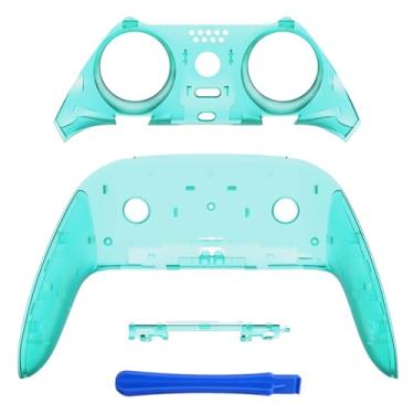 Imagem de eXtremeRate Capa Decorativa Superior E Inferior Compatível Com Controle Ps5 Edge, Faça Você Mesmo, Clipe Frontal Traseiro, Placas Verde Esmeralda Personalizadas