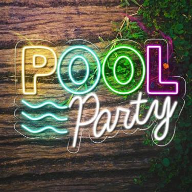 Imagem de Painel Neon Led Pool Party Decoração Para Festa Piscina Luz - Bloom