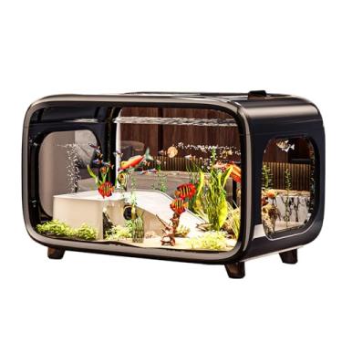 Imagem de Aquário,Aquário de Mesa Para Tartarugas - Tigela De Acrílico Transparente Para Cuidados Com Animais De Estimação Aquáticos Como Caracóis Peixes Betta Camarões E Tartarugas