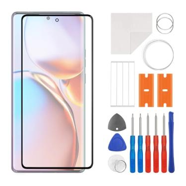 Imagem de SWARK Nova substituição de lente do painel externo de vidro frontal + OCA compatível com Moto Edge Plus 2023 Moto Edge Plus+ 2023 com kit de reparo atualizado - sem tela LCD e digitalizador sensível