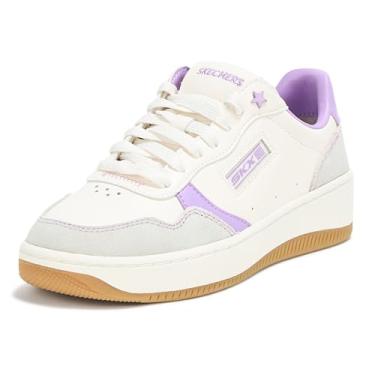 Imagem de Skechers Tênis feminino Sport Court 2.0-Vivid Glow, Branco/roxo, 34