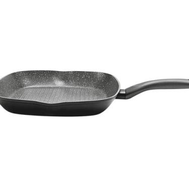 Imagem de Grilll Quadrado 28 cm Indução Revestimento Cerâmico Orion Preto - Brin