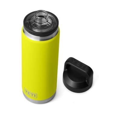 Imagem de Garrafa YETI Rambler de 740 ml, à prova de vazamento, isolamento a vácuo, aço inoxidável com Chug Cap, amarelo Firefly