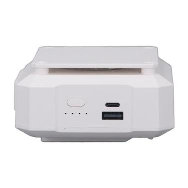 Imagem de Ventilador de Colar Forte Absorção de Choque de 4000mAh Bateria USB Recarregável Ventilador de Clipe de Cintura (Branco)