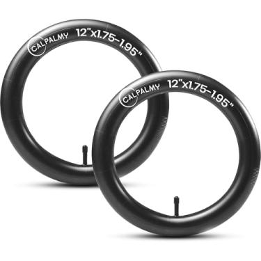 Imagem de Tubos internos de reposição de roda de 25,4 cm de 30,4 cm (pacote com 2) para motocicletas infantis como RoyalBaby, Schwinn, Dynacraft Magna e Titan – Feito de BPA/Látex de borracha butílica de qualidade premium, 12'' x 1.75/1.95