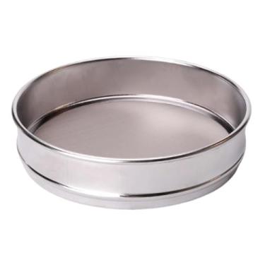 Imagem de Bothyi Peneira de farinha de aço inoxidável, peneira de teste, de malha fina, de farinha redonda para assar, filtro de esmalte de cerâmica versátil de 20 cm, Malha 120