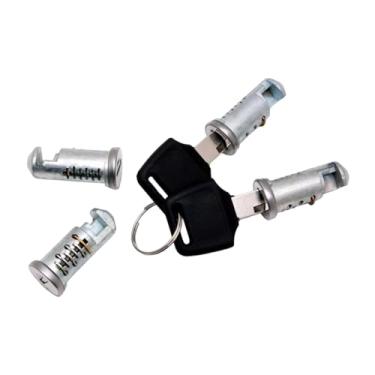 Imagem de JicSuXi Fechaduras e chaves de barra transversal Conjunto de cilindro de fechadura Núcleos de fechadura práticos e resistentes Travas de bagageiro de teto
