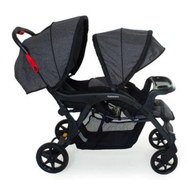 Imagem de Carrinho BebÃª Gemeos Doppio Galzerano Grafite