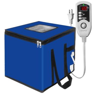 Imagem de Caixa à prova de pão, cestas de massa à prova de aquecimento 43 L, termostato ajustável e aquecedor de massa fermentada Time, à prova de pão para assar, fazer massa, fazer pizza e iogurte, azul 35 x