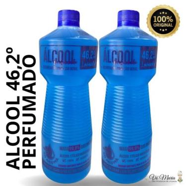 Imagem de Kit 2 Alcool perfumado 46,2º - Perfumado LAVANDA - Mata 99,9% das bact